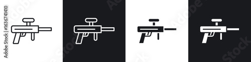 Paintball gun icon vector - Sign or Symbol collection