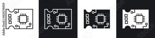 PCB icon vector - Sign or Symbol collection
