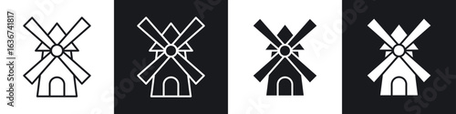 Mill icon vector - Sign or Symbol collection