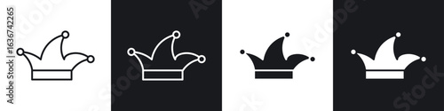 Joker hat icon vector - Sign or Symbol collection