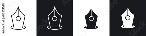Ink pen icon vector - Sign or Symbol collection