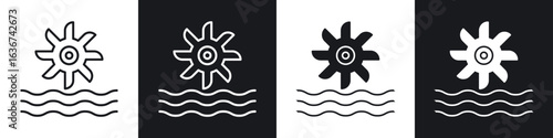 Hydro power icon vector - Sign or Symbol collection