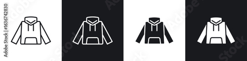 Hoodie jacket icon vector - Sign or Symbol collection