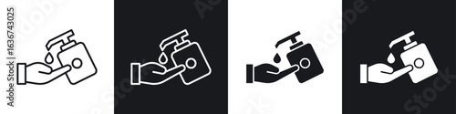 Hand wash icon vector - Sign or Symbol collection