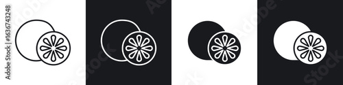 Grapefruit icon vector - Sign or Symbol collection