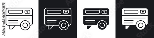 Electric generator icon vector - Sign or Symbol collection
