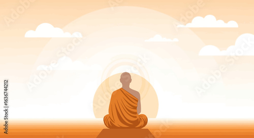 Mindfulness Meditation At Sunrise Spiritual Journey for Inner Peace
