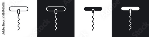 Corkscrew icon vector - Sign or Symbol collection