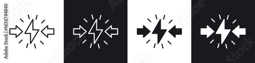 Conflict icon vector - Sign or Symbol collection