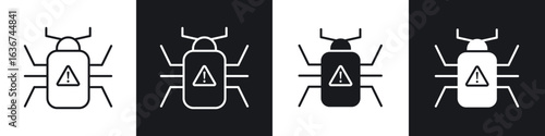 Computer bug icon vector - Sign or Symbol collection