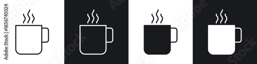 Coffee mug icon vector - Sign or Symbol collection