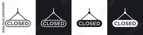 Closed sign icon vector - Sign or Symbol collection