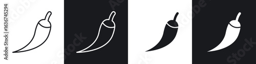 chilli pepper icon vector - Sign or Symbol collection