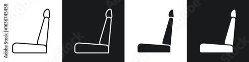 Car seat icon vector - Sign or Symbol collection