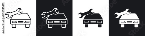 Car repair icon vector - Sign or Symbol collection