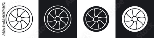 Camera shutter icon vector - Sign or Symbol collection