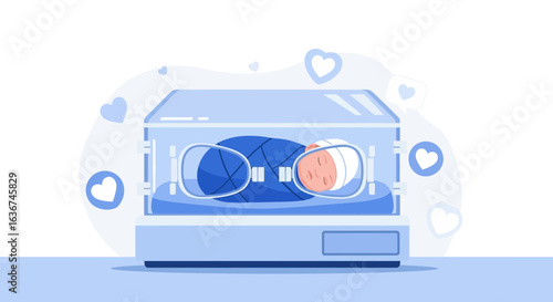 Newborn Care Illustration For Medical And Healthcare Concepts Isolated Design
