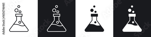 Beaker icon vector - Sign or Symbol collection