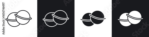Bath salts bomb icon vector - Sign or Symbol collection