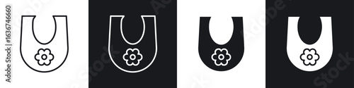 Baby bib icon vector - Sign or Symbol collection