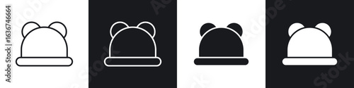 Baby hat icon vector - Sign or Symbol collection