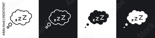 Zzz icon vector - Sign or Symbol collection
