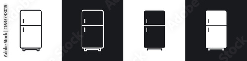 Fridge icon vector - Sign or Symbol collection