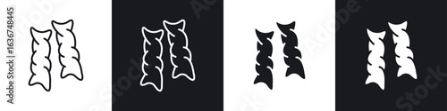Pasta icon vector - Sign or Symbol collection