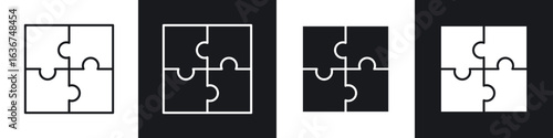 Puzzle icon vector - Sign or Symbol collection