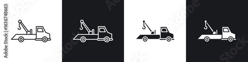 Tow truck icon vector - Sign or Symbol collection