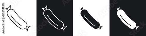 Sausage icon vector - Sign or Symbol collection