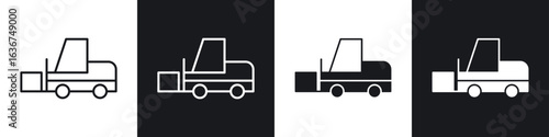 Forklift icon vector - Sign or Symbol collection