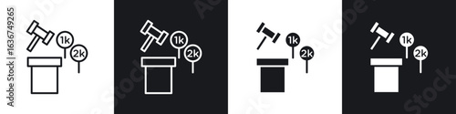 Auction icon vector - Sign or Symbol collection