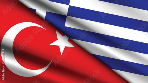 Illustration Vector Featuring Greece and Turkiye Identity