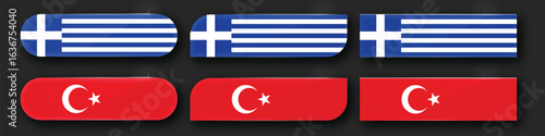 Illustration Vector Featuring Greece and Turkiye Identity