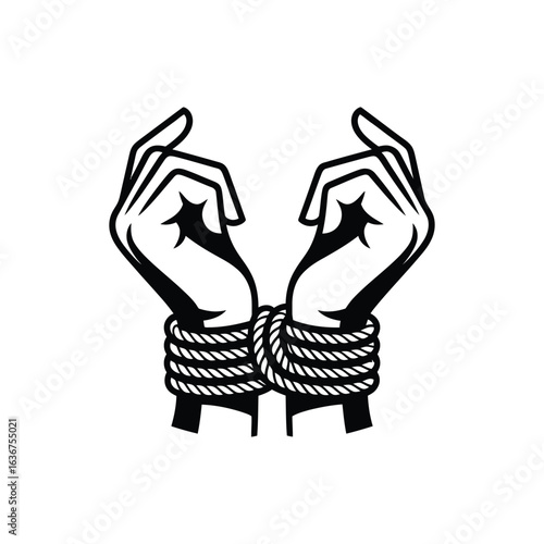 Bound hands symbol