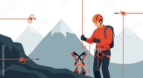 Rock Climbing Adventure With Mountain Scenery For Adrenaline Enthusiasts Outdoor Journey