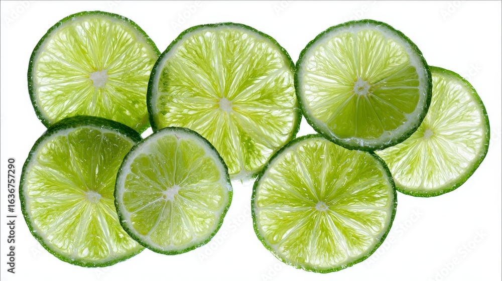 Lime Slices on White Background Lime Slices on White Background