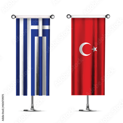 Illustration Vector Featuring Greece and Turkiye Identity