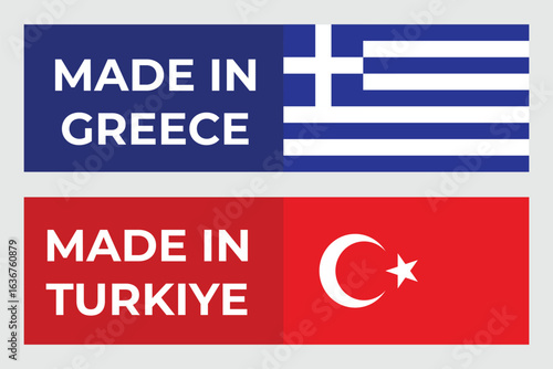 Illustration Vector Featuring Greece and Turkiye Identity