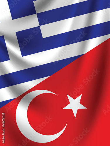 Illustration Vector Featuring Greece and Turkiye Identity