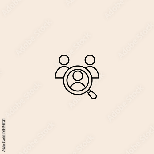 Head Hunting icon flat vector design.