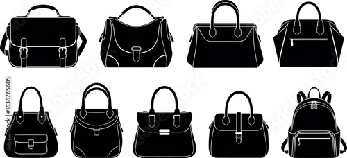 Stylish handbags and backpacks collection for fashion lovers, versatile accessories for travel, work, school, casual, elegant, modern, trendy