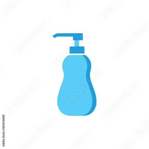 Blue Soap Dispenser Icon Clean and Modern Design for Hygiene Product Promotion and Healthcare Illustration