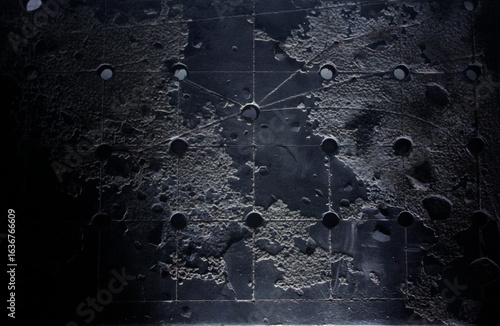 Tablou pe pânză Worn Stone Map with Grid