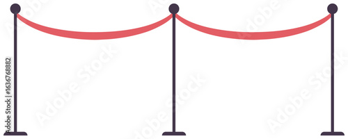 Museum Stanchions Red Rope Barrier