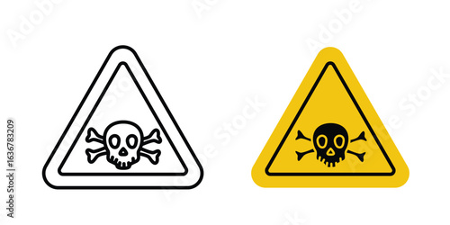 Toxic signs. Illustration of outline icons