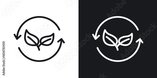 Sustainable icons. Illustration of outline icons