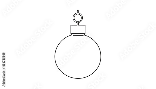 Simple outline Christmas ornament