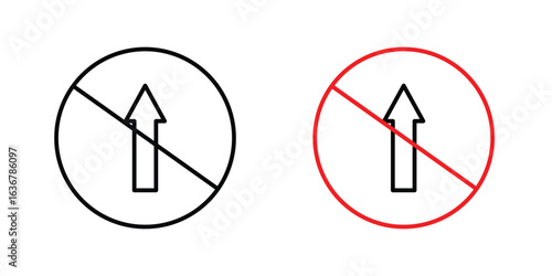 No entry sign pack. vector glyph flat icons